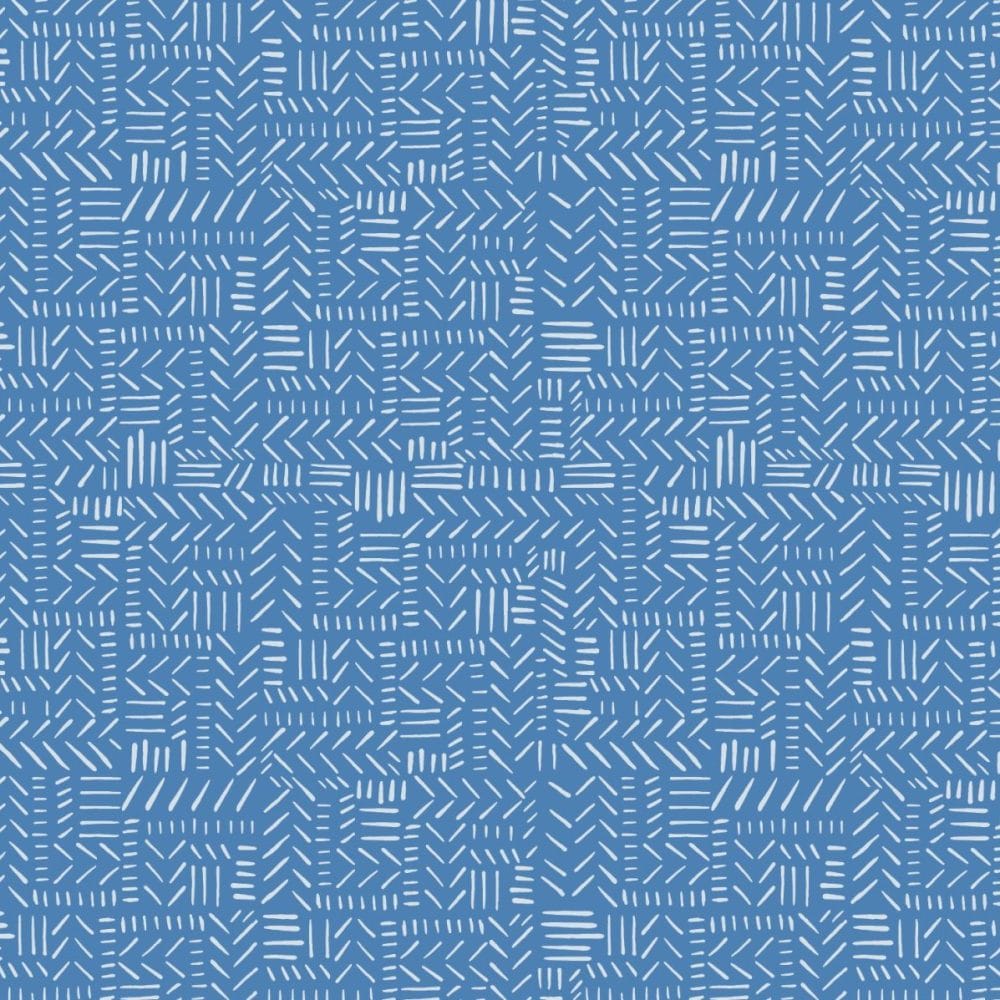 Vibrant Blue Tribal Wallpaper Print